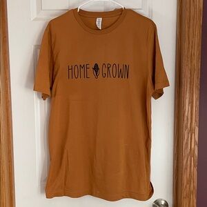 Home Grown Graphic Tee in Brown/Size L
